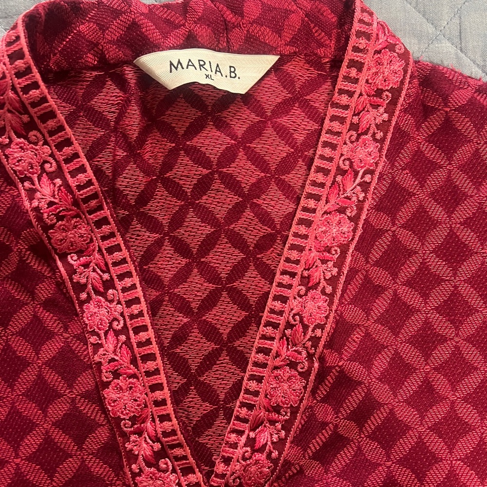 Maria B Red Embroidered 3 piece dress